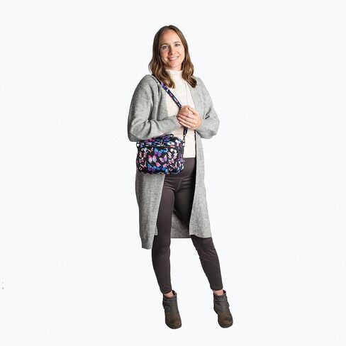 Lug Ranger Mini Crossbody Bag for Women – Lightweight Travel Purse with RFID Protection and Multiple Pockets Fabric – Magenta 2 in Saudi Arabia