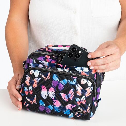 Lug Ranger Mini Crossbody Bag for Women – Lightweight Travel Purse with RFID Protection and Multiple Pockets Fabric – Magenta 2 in Saudi Arabia