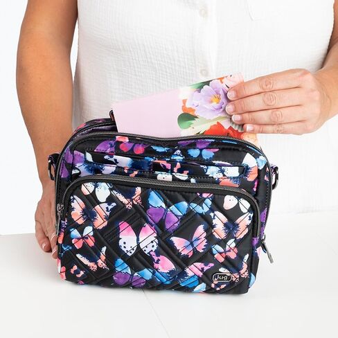 Lug Ranger Mini Crossbody Bag for Women – Lightweight Travel Purse with RFID Protection and Multiple Pockets Fabric – Magenta 2 in Saudi Arabia