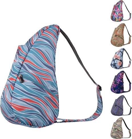 AmeriBag 17" Recyled Poly Print Healthy Back Bag Ergonomic Crossbody Sling for Everyday Use, Travel & Walking Comfort in Saudi Arabia