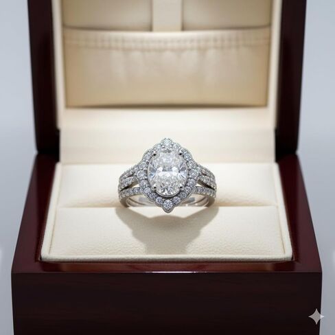1.5 Carat Oval Cut Moissanite Engagement Ring for Women 925 Sterling Silver 18K Gold Plated Vintage Promise Ring Anniversary Jewelry Gift for Her(VVS1 D Color) in Saudi Arabia