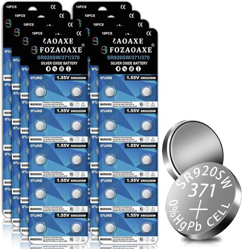 SR920SW Watch Battery 80 Pack, Long-Lasting 371 Watch Batteries 370 AG6 LR920 SR69 SG6 Silver Oxide Button Coin Cell Battery in Kuwait
