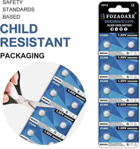 SR920SW Watch Battery 80 Pack, Long-Lasting 371 Watch Batteries 370 AG6 LR920 SR69 SG6 Silver Oxide Button Coin Cell Battery in Kuwait