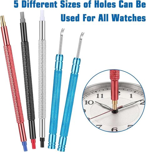 Watch Cushion & 5-Piece Watch Hand Tool,Round Leather Watches Movement Holder,Non-Slip Watches Tool Kit for Hobbyists & Professionals in Saudi Arabia