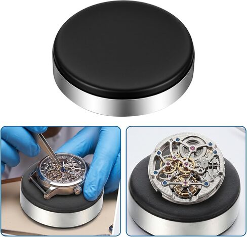 Watch Cushion & 5-Piece Watch Hand Tool,Round Leather Watches Movement Holder,Non-Slip Watches Tool Kit for Hobbyists & Professionals in Saudi Arabia