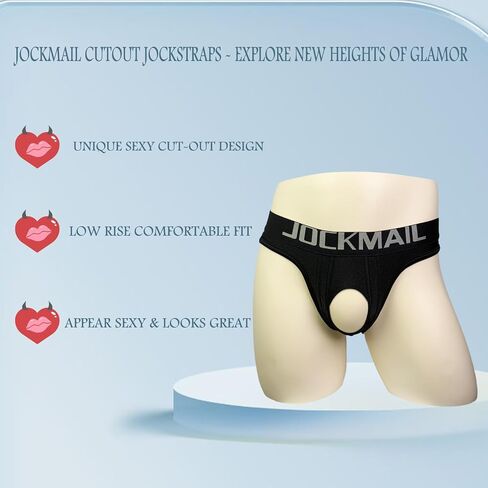 JOCKMAIL 3 عبوات من أحزمة الجوك ذات الفتحات للرجال، حزام رياضي مريح للرجال، حزام رياضي منخفض الارتفاع للحفلات والحياة الليلية in Kuwait