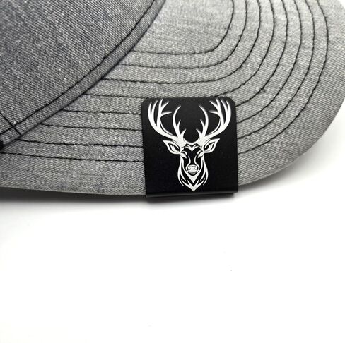 Laser Engraved Hat Brim Clip – Premium Cap Accessory (Buck Head) in Saudi Arabia