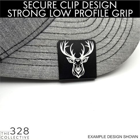 Laser Engraved Hat Brim Clip – Premium Cap Accessory (Buck Head) in Saudi Arabia