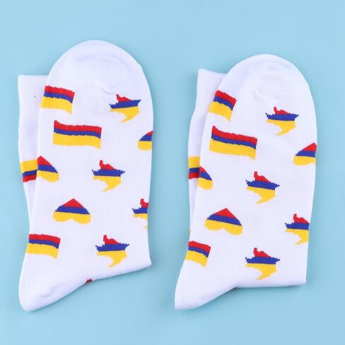 PWHAOO 1 Pair Colombia Travel Socks Colombia National Flag Socks South America Gift Colombia Lover Gift in Kuwait
