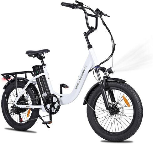 Electric Bike for Adults, RP50 1000W Peak Ebike, Up to 65Miles, 20''×3.0 Fat Tire Adult Electric Bicycle with 696Wh Removable Battery, 25MPH Commuter Cargo E bike, 7 Speed Gear and Front Suspension in Saudi Arabia