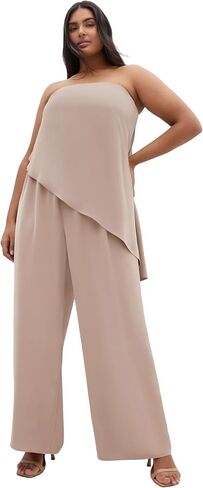 City Chic Women's Plus Size Jumpsuit - Skylar Strapless in Kuwait