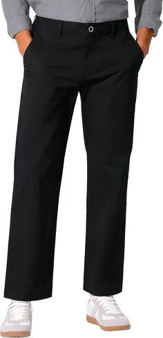 UIQUR Mens Golf Pants Work Dress Pants Casual Pants Classic Flat-Front Stretch Chino Pant in Saudi Arabia