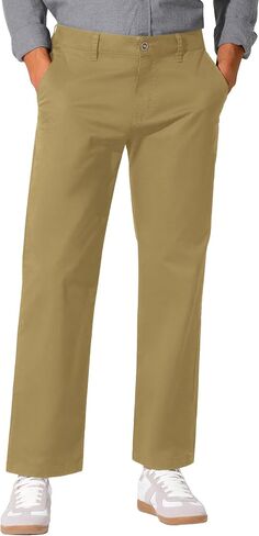 UIQUR Mens Golf Pants Work Dress Pants Casual Pants Classic Flat-Front Stretch Chino Pant in Saudi Arabia