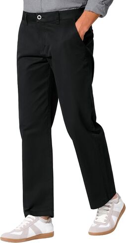 UIQUR Mens Golf Pants Work Dress Pants Casual Pants Classic Flat-Front Stretch Chino Pant in Saudi Arabia
