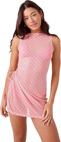 Roxy Women's Mesh Beach Cover Up Dress, Open Side in Kuwait