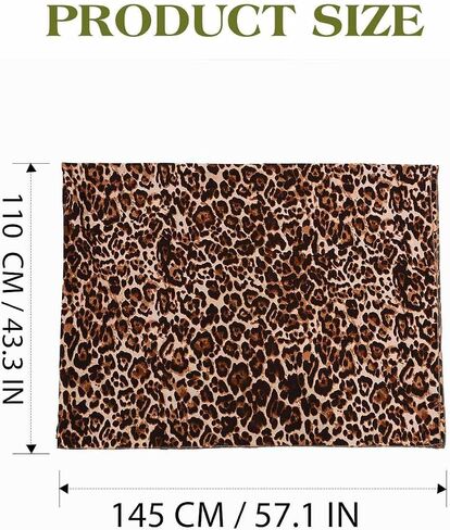 TWINKLEDE Leopard Cover Up Sarong Wraps ملابس السباحة تنورة الشاطئ ماكس للنساء | طباعة الفهد غطاء شفاف لملابس السباحة الفهد سارونغ تنانير ملفوفة وشال الشاطئ خفيف الوزن in Kuwait