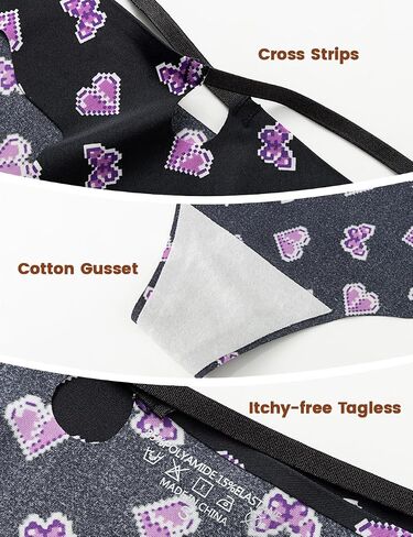 Womens Seamless Thongs Underwear No Show Thong Invisible Panties Butterfly Shape String Wave Edge No Line Hipster in Kuwait