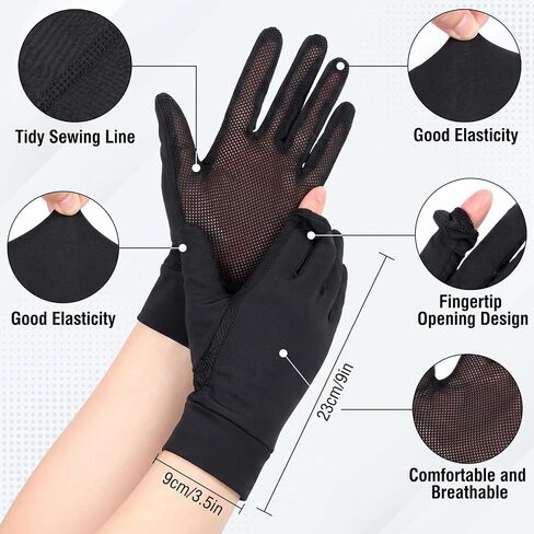 EupHHonycs Sun Protection Gloves for Women UV Gloves Full Finger Non Slip Breathable Outdoor Glove for Driving Cycling Running Walking in Kuwait