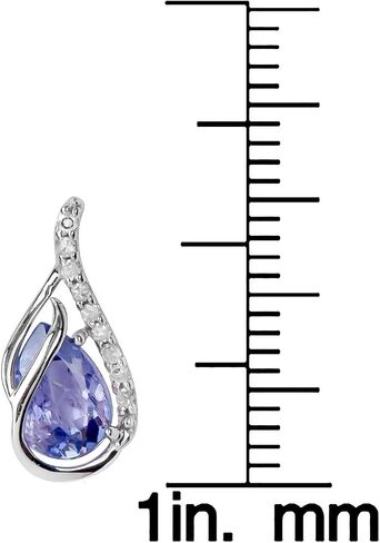 10k White Gold Genuine Pear-Shape Tanzanite and Diamond Curved Halo Drop Earrings in Saudi Arabia