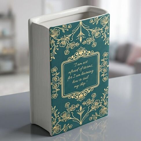Little Women Book Vase Ceramic Gifts for Book Lovers Women - Flower Vases that Look Like Books, Bookish Christmas Decor for Bookshelf - Bookworm Bookish Gift Cute Librarian Present for Readers in Saudi Arabia