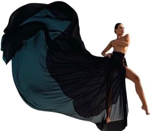 Infinity Flying Skirt | Black Folwy Dresses for Photoshoot | Photoshoot Dresses | Flowy Skirt | Engagement Dress | Santorini Flying Skirts in Kuwait