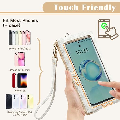 COSHAYSOO Touchscreen Cell Phone Crossbody Bag Small Wristlet Purse Shoulder Pouch for Women with Strap Wallet Card Holder in Saudi Arabia