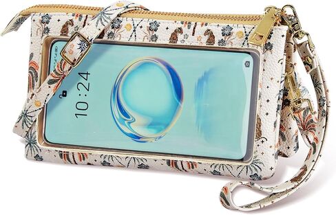 COSHAYSOO Touchscreen Cell Phone Crossbody Bag Small Wristlet Purse Shoulder Pouch for Women with Strap Wallet Card Holder in Saudi Arabia