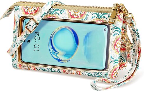 COSHAYSOO Touchscreen Cell Phone Crossbody Bag Small Wristlet Purse Shoulder Pouch for Women with Strap Wallet Card Holder in Saudi Arabia