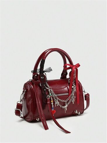 RoseSeek Women's Y2k Rivets Bag with Bowknot Beaded Chain Decor Cute Crossbody Bag Handbags in Kuwait