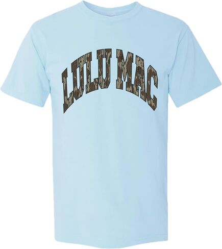 تي شيرت LULU MAC Bottom Land Camo Comfort Color - للبالغين باللون الوردي النيون in Kuwait