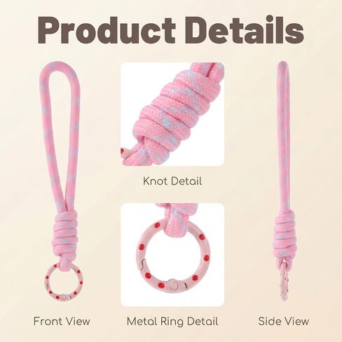 cobee 16PCS Colorful Rope Keychain, Paracord Keychain Wristlet Bag Charm, 15cm/5.91in Landyard Braid Chain Handmade Keychains Cord for Key Chain Wallet Purse Backpack Handbag DIY Crafts Supplies in Kuwait