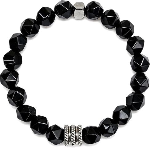 Black Tourmaline Bracelet for Women Tourmaline Stone Bracelets Protection Jewelry for Men & Women Healing Crystal Bracelet with Natural Stones in Kuwait
