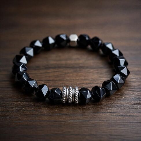 Black Tourmaline Bracelet for Women Tourmaline Stone Bracelets Protection Jewelry for Men & Women Healing Crystal Bracelet with Natural Stones in Kuwait