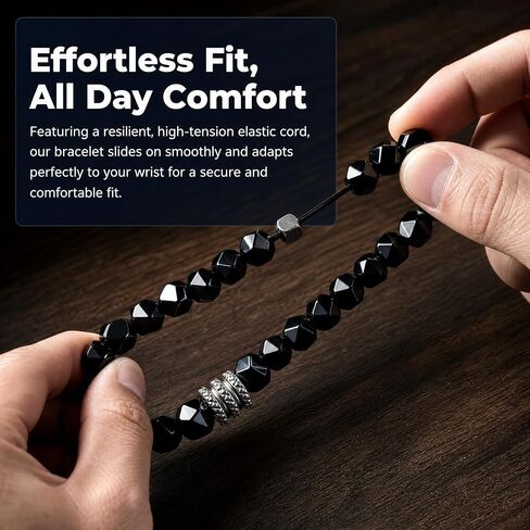 Black Tourmaline Bracelet for Women Tourmaline Stone Bracelets Protection Jewelry for Men & Women Healing Crystal Bracelet with Natural Stones in Kuwait