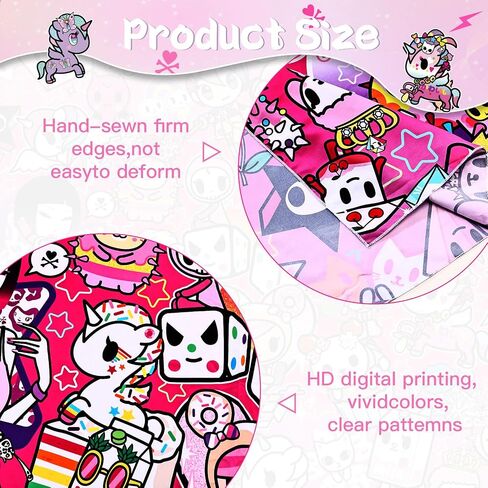 tokidoki Official Unicorno Tapestry Wall Hanging, 3x5ft Party Photography Backdrop Decorations for Living Room Bedroom Home, Cartoon Birthday Party Supplies Banner Tablecloth Beach Throws (Y2K) in Saudi Arabia