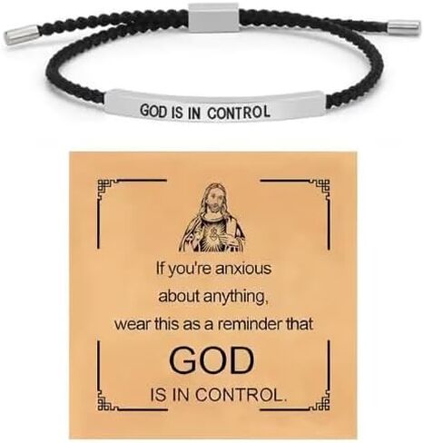 Inspire Bracelet - GOD IS IN CONTROL, Inspirational Bracelet for Women Christian, Christian Gifts, Inspirational Gifts for Women in Saudi Arabia