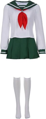Women Kagome Higurashi School Uniform Sets Anime Sailor Dress Halloween Cosplay Costume in Saudi Arabia
