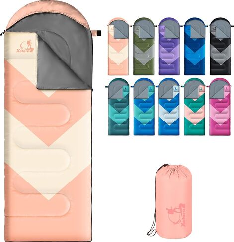 Sleeping Bags for Adults,Camping Sleeping Bag for Girls Boys,3 Season Warm & Cool Weather Lightweight Waterproof Camping Sleeping Bag for Camping Hiking Outdoor Travel in Kuwait