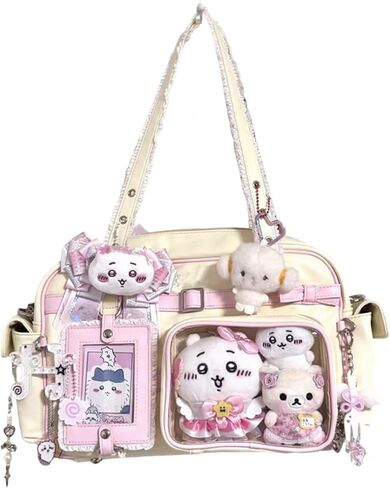 Kpop Ita Bag for Kpop Fan Pin Display Ita tote Bag Japanese Anime Kawaii Crossbody Bag Cosplay Large in Kuwait