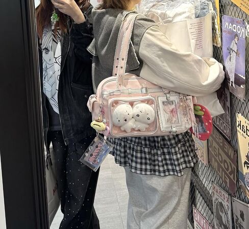 Kpop Ita Bag for Kpop Fan Pin Display Ita tote Bag Japanese Anime Kawaii Crossbody Bag Cosplay Large in Saudi Arabia