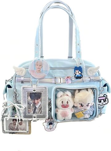 Kpop Ita Bag for Kpop Fan Pin Display Ita tote Bag Japanese Anime Kawaii Crossbody Bag Cosplay Large in Saudi Arabia