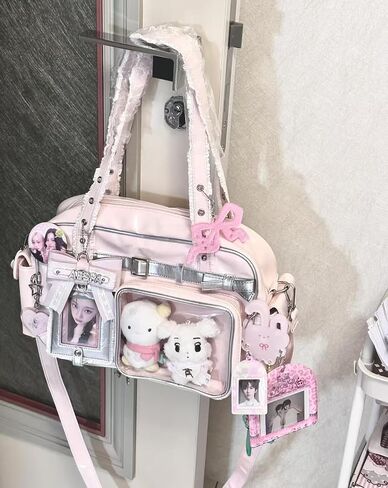 Kpop Ita Bag for Kpop Fan Pin Display Ita tote Bag Japanese Anime Kawaii Crossbody Bag Cosplay Large in Saudi Arabia