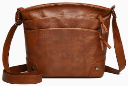 Vintage Soft PU Crossbody Handbag, Casual Daily Shoulder Messenger Bag in Kuwait