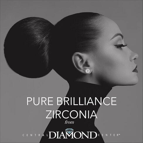 Halo Earrings & Swirl Dancing Stone Necklace Jewelry Set made w/Pure Brilliance Zirconia (R) in Kuwait