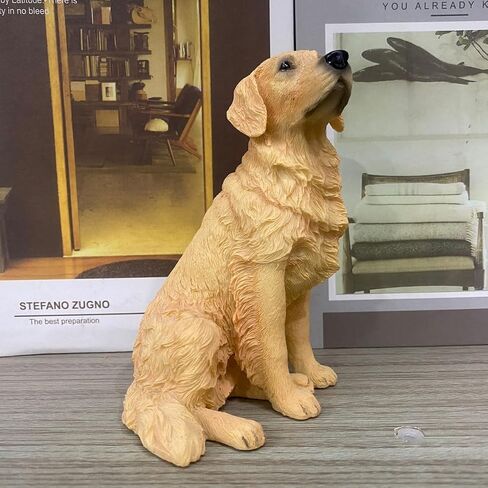 Artgenius Golden Retriever Dog Figurine 5.31 Inches Goldend Retriever Statue,Resin Dog Memorial Gift(Sitting) in Saudi Arabia