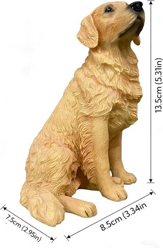 Artgenius Golden Retriever Dog Figurine 5.31 Inches Goldend Retriever Statue,Resin Dog Memorial Gift(Sitting) in Saudi Arabia