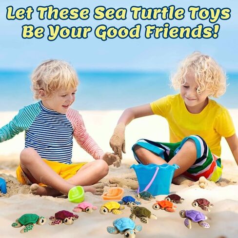 12PCS 3D Printed Sea Turtle Toys, Movable Joints & Multiple Colors Animal Figurine, Flexible Turtles Desk Fidgets, Positive Motivational Gifts for Boys/Girls, Funny Office Home Decor in Saudi Arabia