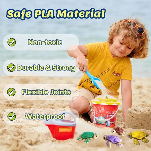 12PCS 3D Printed Sea Turtle Toys, Movable Joints & Multiple Colors Animal Figurine, Flexible Turtles Desk Fidgets, Positive Motivational Gifts for Boys/Girls, Funny Office Home Decor in Saudi Arabia