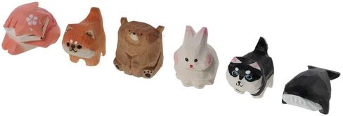 Hand-Carved Wooden Animal Ornaments,Carved Wooden Animal Ornaments,Small Home Decoration,4-5 CM(Bear) in Saudi Arabia