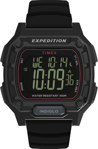Timex Men's Expedition Ridge 43mm Watch - Black Two- Piece Quick Release Digital Neg Display Dial Black Case in Kuwait